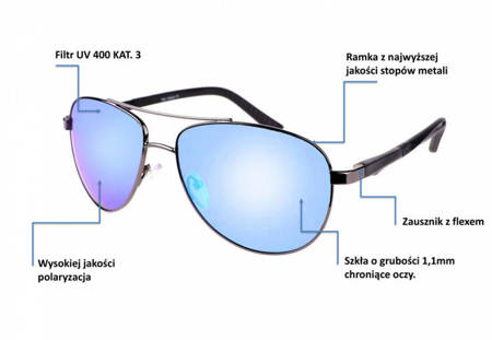 Okulary przeciwsłoneczne VOKA Sunglasses VOKA SV1042 SZARY